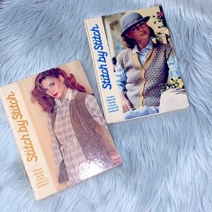 Antique 2 Books “Stitch By Stitch” Vol 1 & 2 Step by Step Courses DIY Projects
